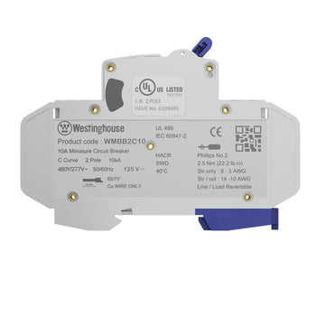 10A 2 Pole Miniature Circuit Breaker C Curve